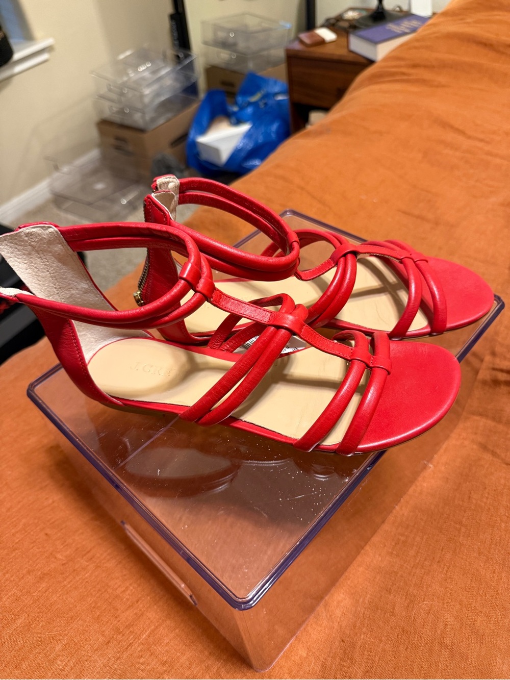 J. Crew Red Strappy Women's Sandals